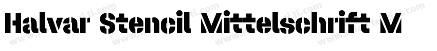 Halvar Stencil Mittelschrift Medium字体转换